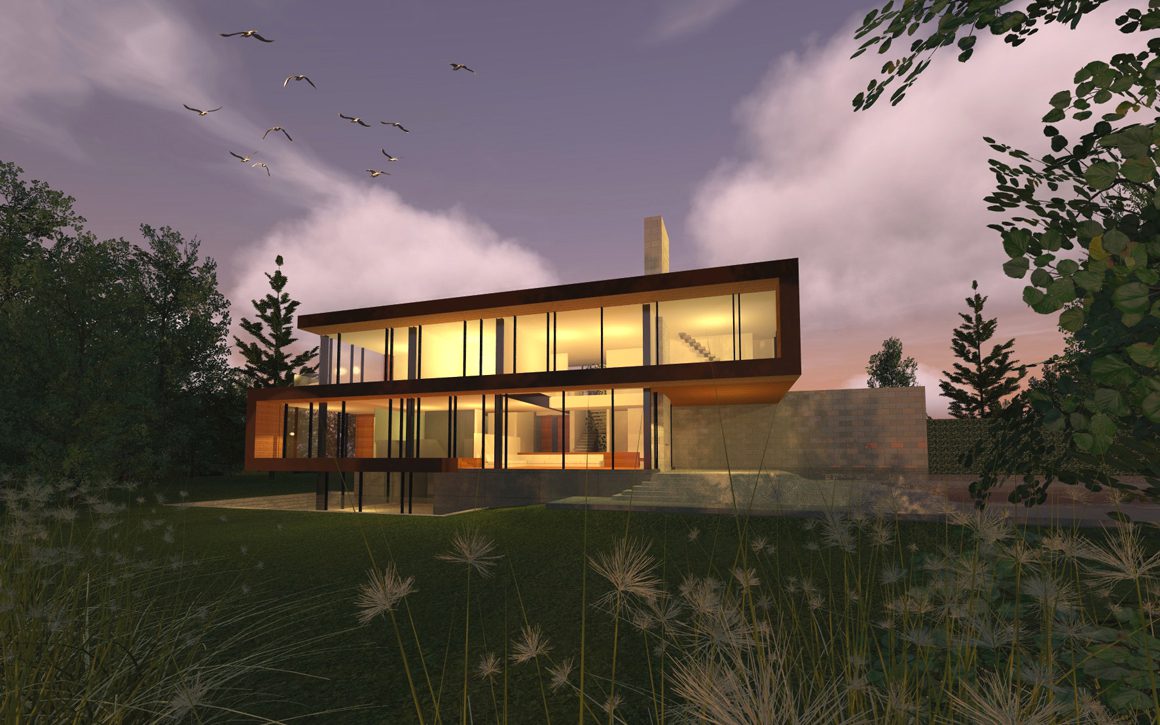 Design concept of modern house cottage
