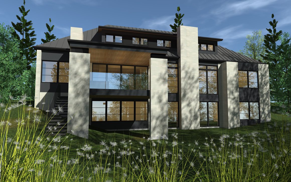 Transitional classical modern house design
