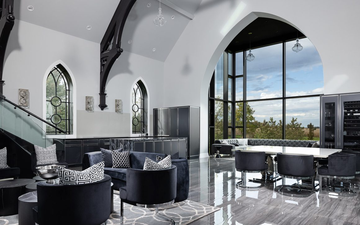 Interior of modern church renovation