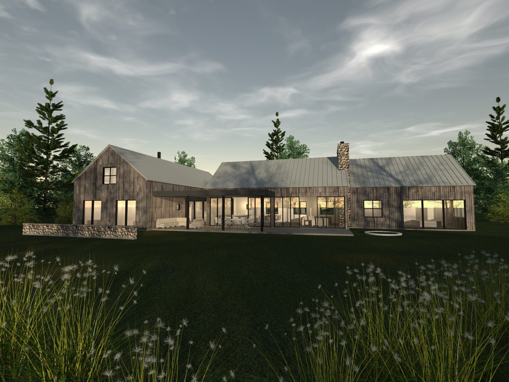 Skinner-Architects-farmhouse-modern-cottage-lake huron-glass-wood